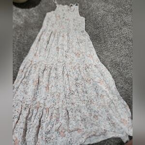 Rsq Floral Maxi Dress in Pink and White S